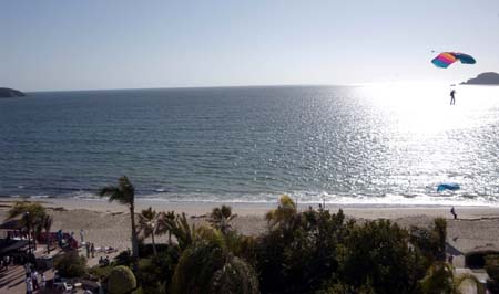 Spectacular View while landing on the beach